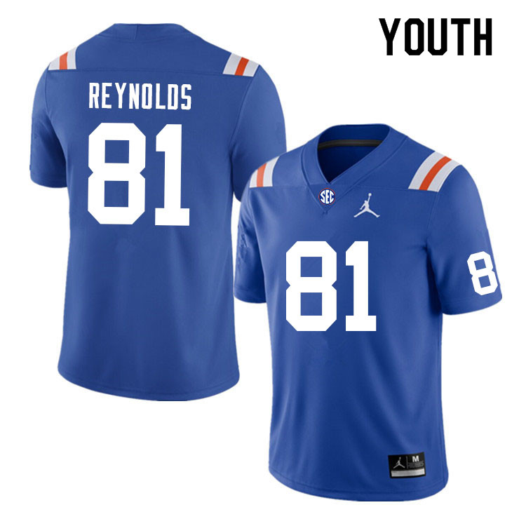 Youth #81 Daejon Reynolds Florida Gators College Football Jerseys Sale-Throwback